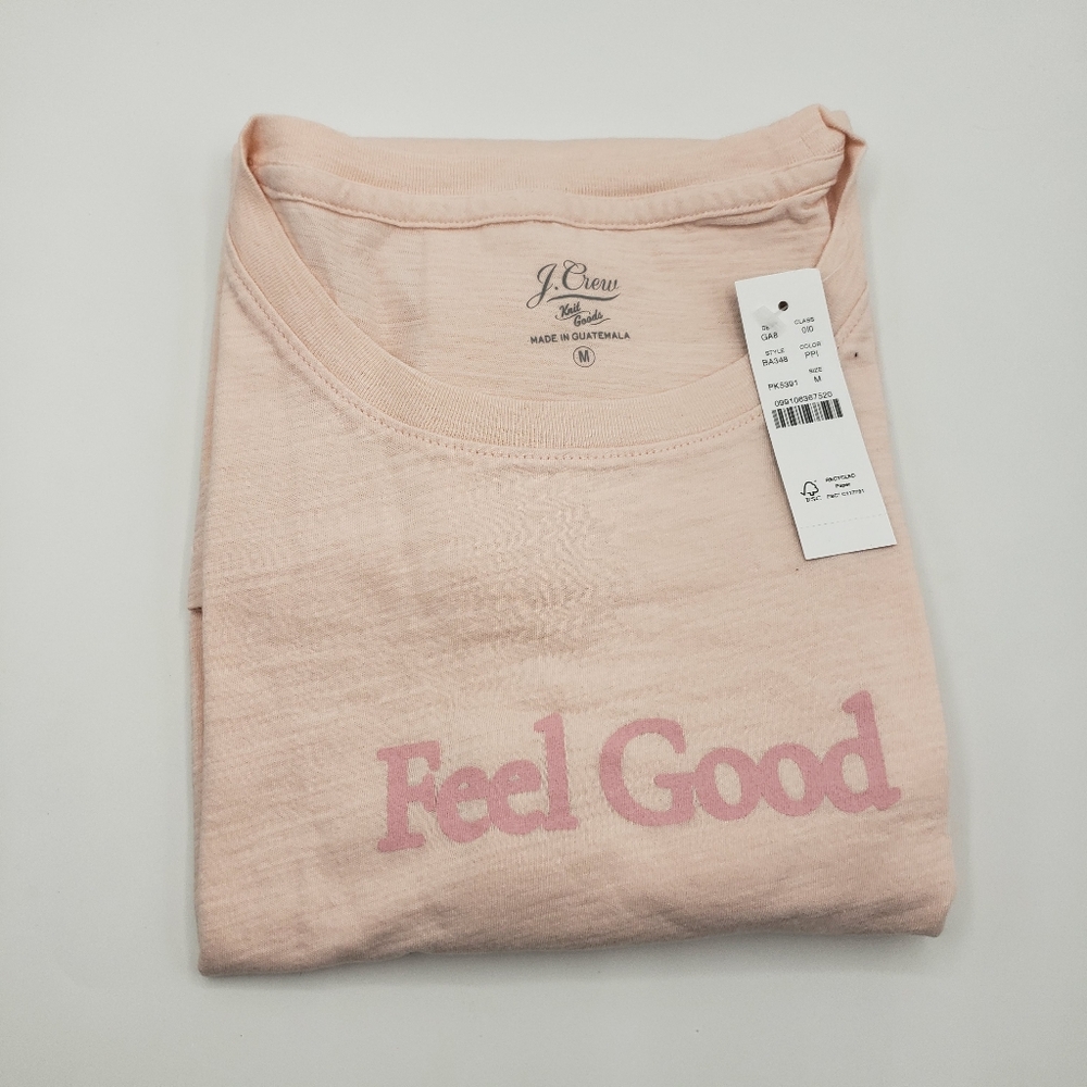 J. Crew Vintage cotton "Feel Good" T-shirt Pale Pink - Picture 5 of 5